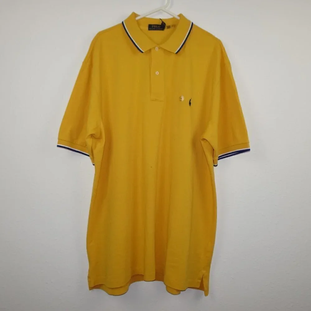 Polo Ralph Lauren Polo Shirt Big Men's Size XLT Yellow Cotton